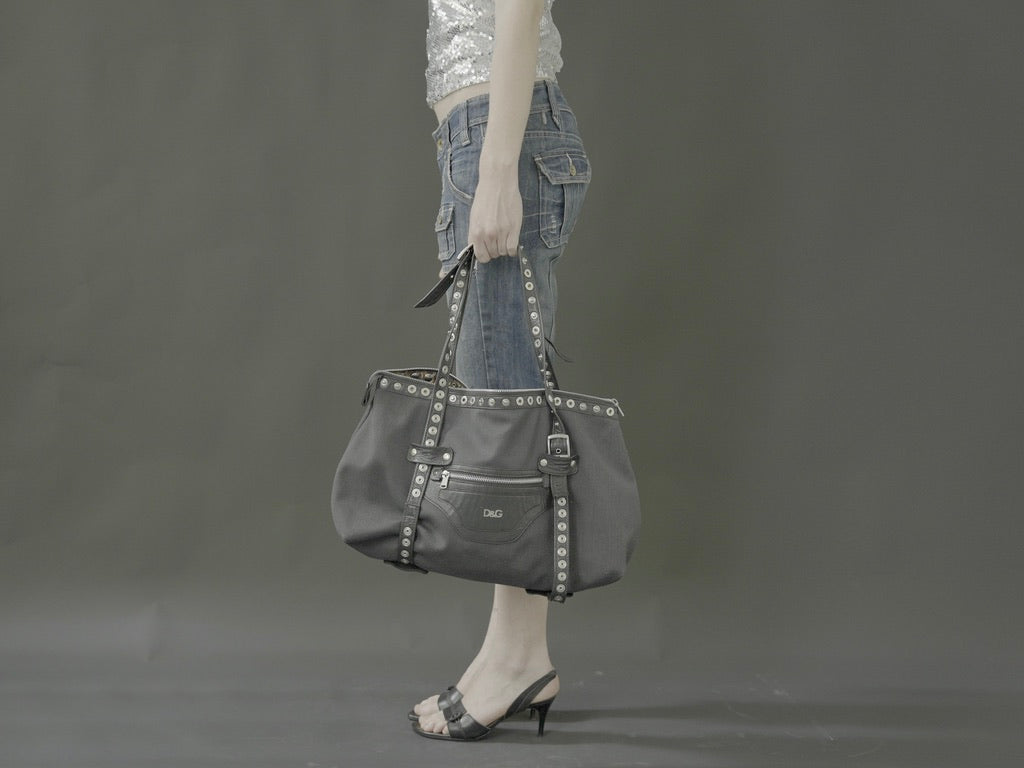 dolce&gabbana silver studs handbag