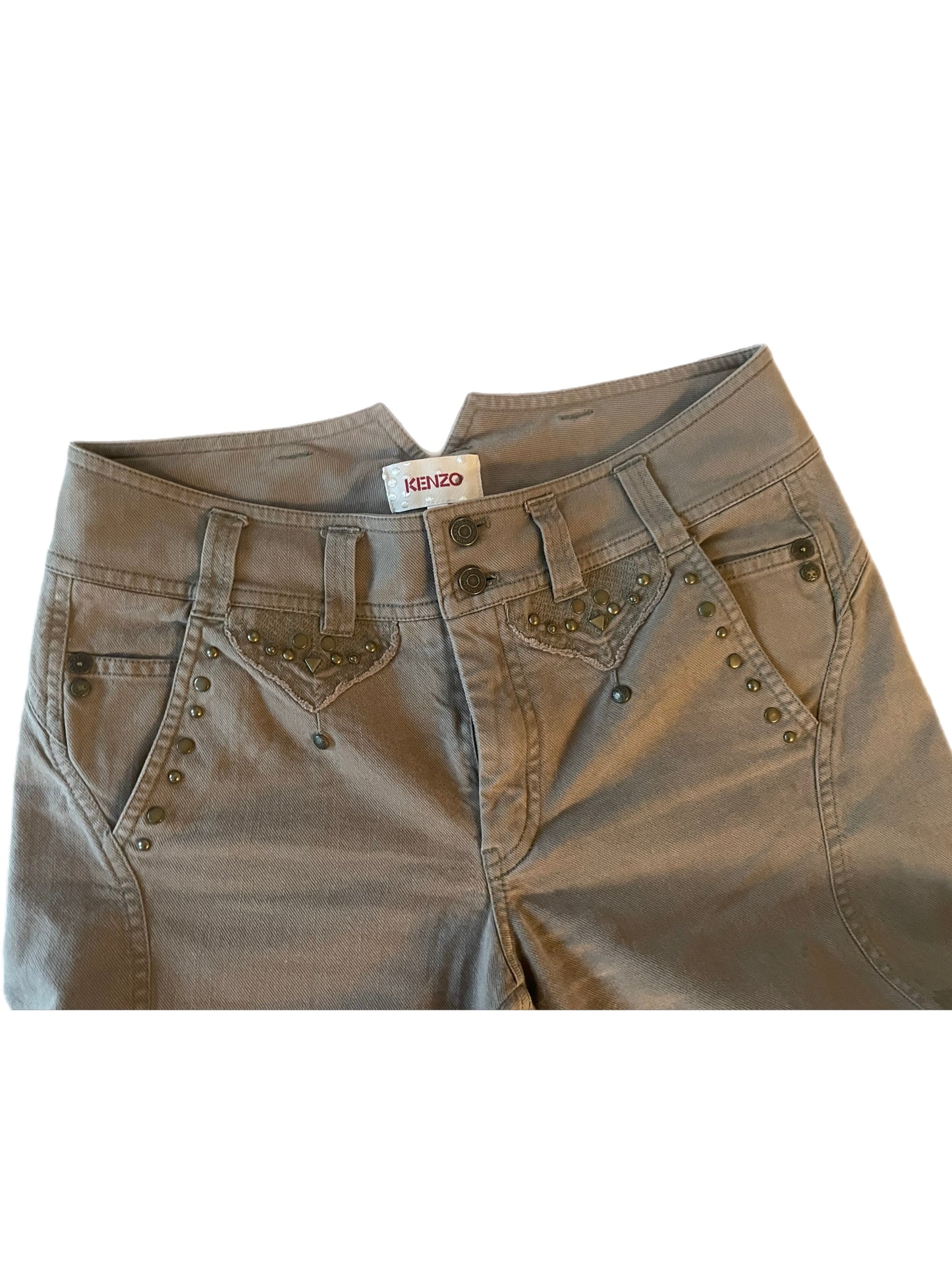 kenzo low rise khaki pants