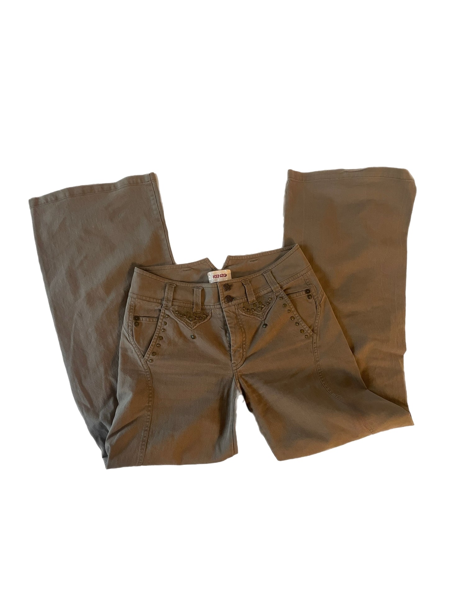 kenzo low rise khaki pants