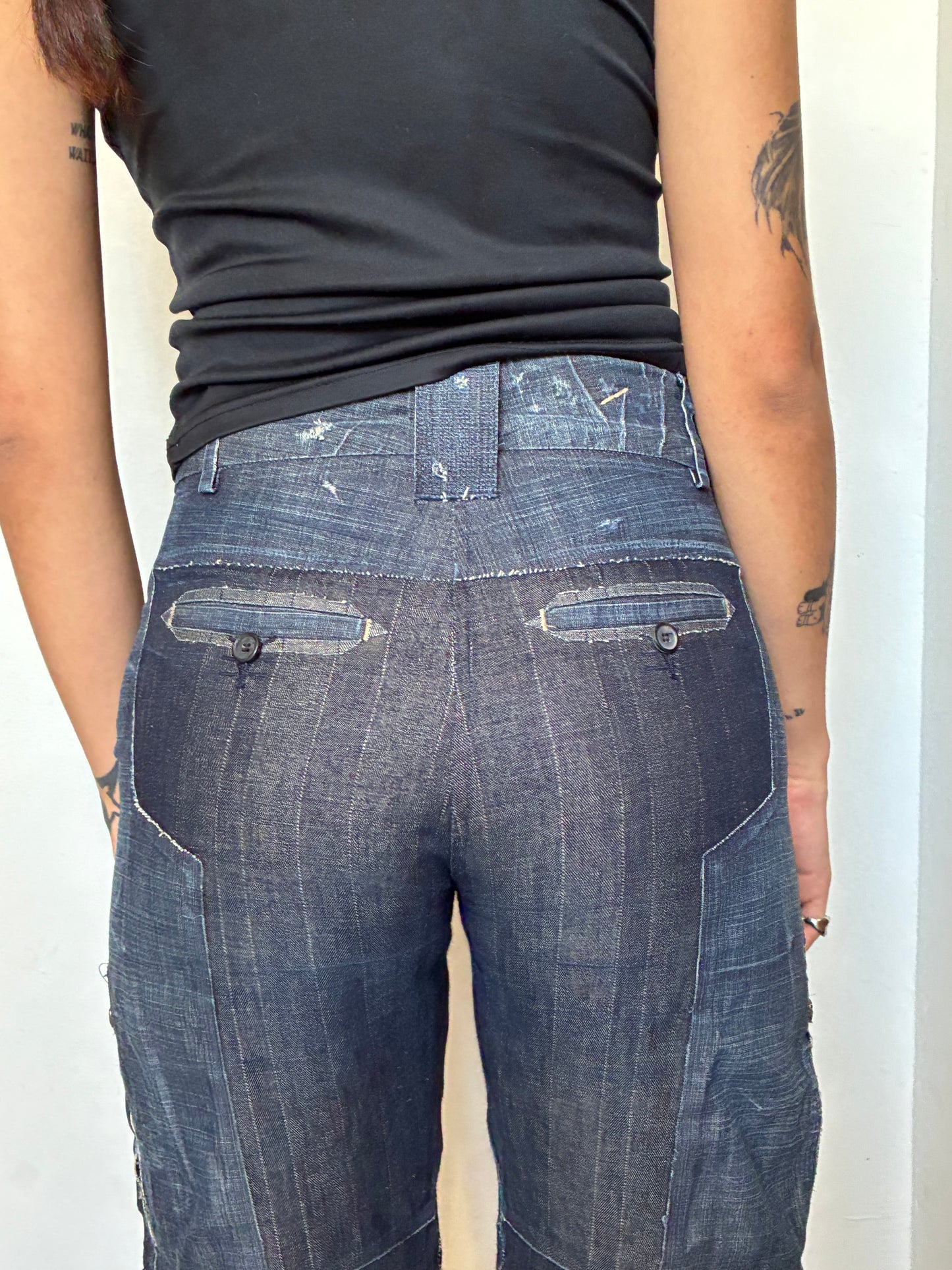girbaud raw denim trousers