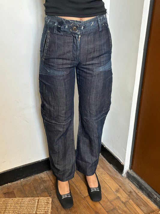 girbaud raw denim trousers