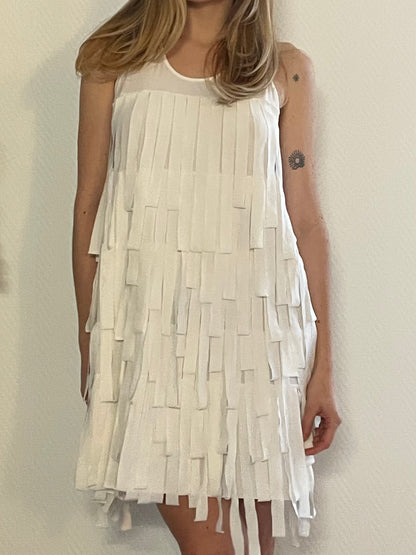 Cop Copine Fringe White Dress