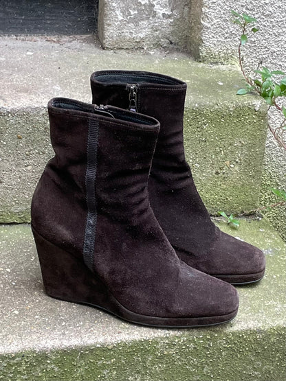 prada wedge boots