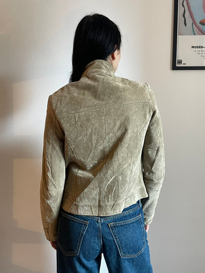 leather zippers jacket