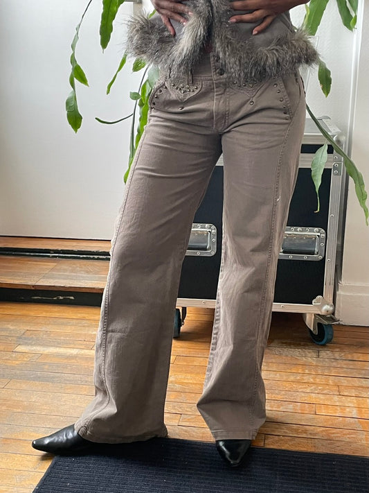 kenzo low rise khaki pants