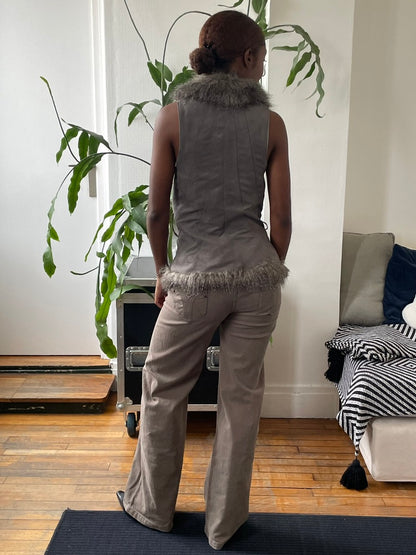 kenzo low rise khaki pants