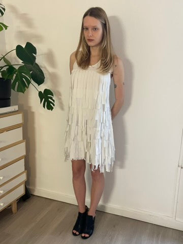 Cop Copine Fringe White Dress