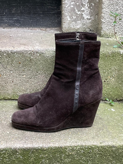 prada wedge boots