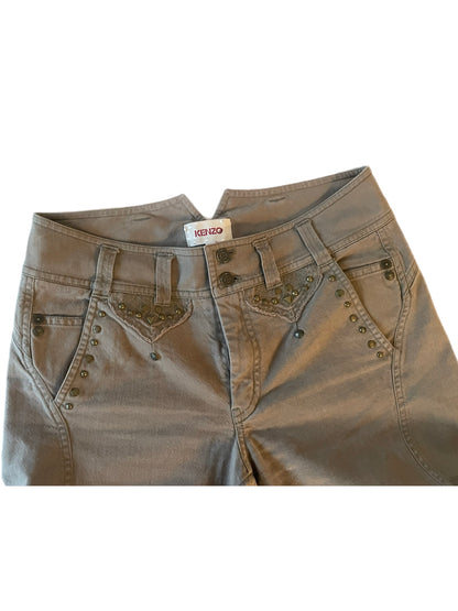 kenzo low rise khaki pants
