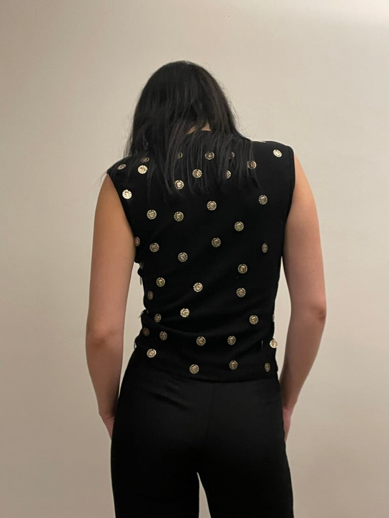 miss sixty coin black top