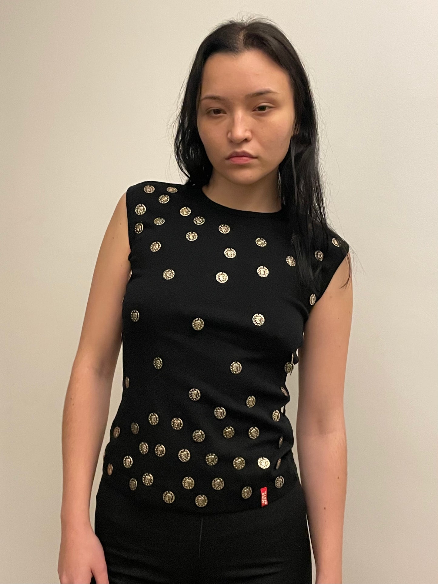 miss sixty coin black top
