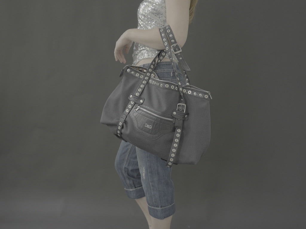 dolce&gabbana silver studs handbag