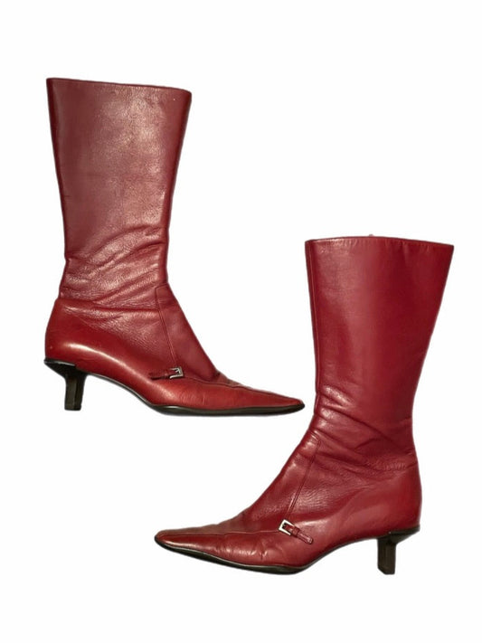 prada red boots