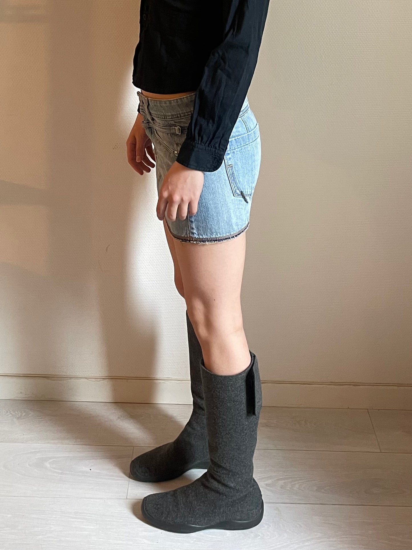 marithé+françois girbaud denim miniskirt