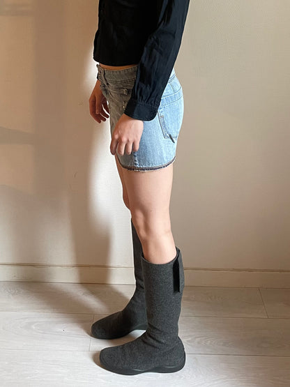marithé+françois girbaud denim miniskirt