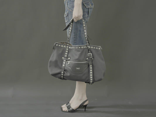 dolce&gabbana silver studs handbag