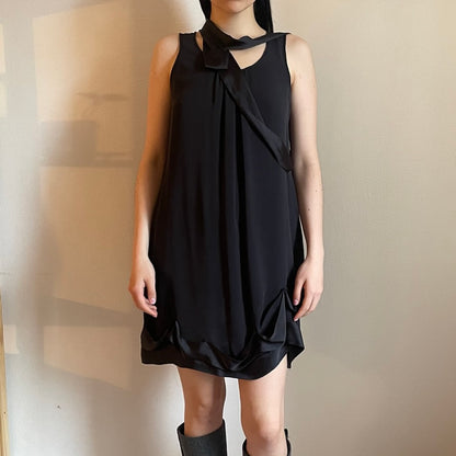 cop copine deconstructed black dress