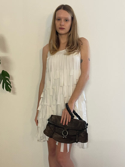 Cop Copine Fringe White Dress