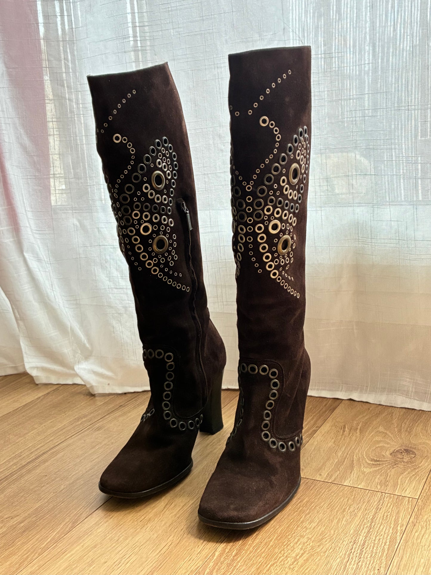 dolce&gabbana suede eyelet boots