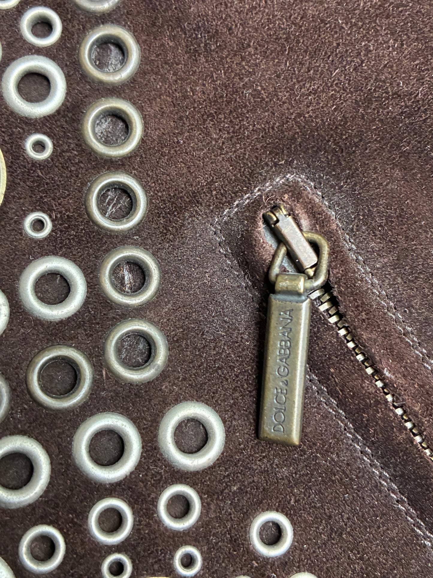 dolce&gabbana suede eyelet boots
